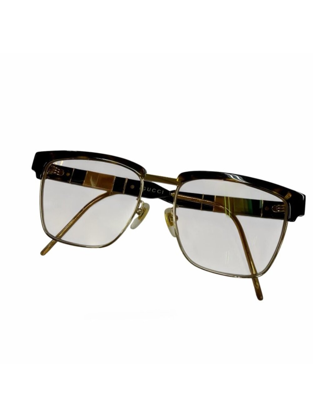Gucci Logo Tortoiseshell Gradient Lens Square Eyewear Sunglasses 52 Prescription